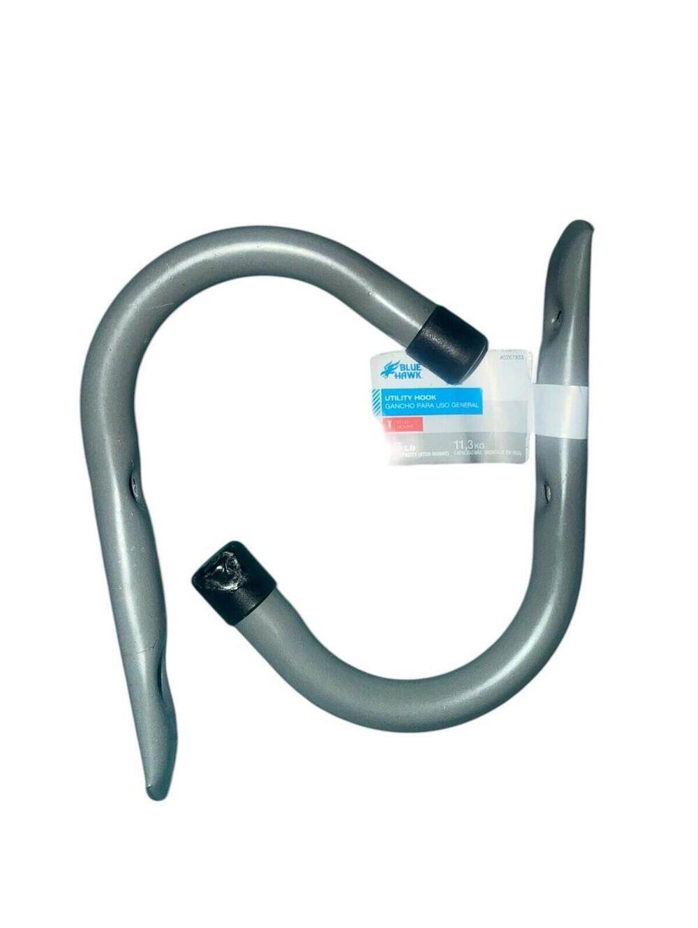 2x Blue Hawk 4.5” Gray Steel Utility Hook Mount Wall Storage 25lb Many Available
